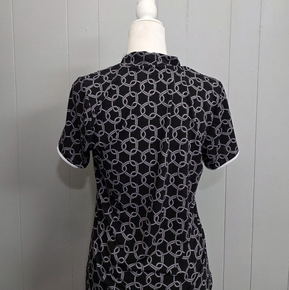 Adrienne Vittadini Short Sleeve V Neck With Neck Tie Top Size S - Picture 10 of 15